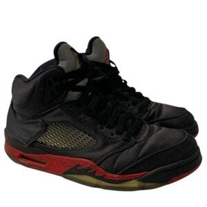 Nike Air Jordan 5 Retro Satin Bred 2018 Men’s 8 Black Red Basketball‎ Shoes